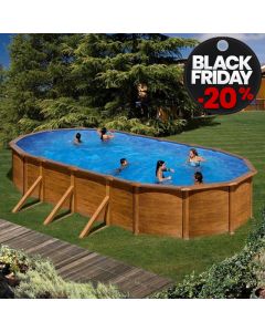 Piscina desmontable Gre Ovalada Pacific aspecto madera Black Friday 2022