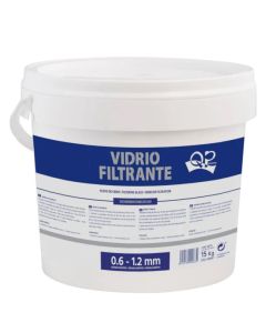 Vidrio Filtrante QP, Cubo de 15 Kg.