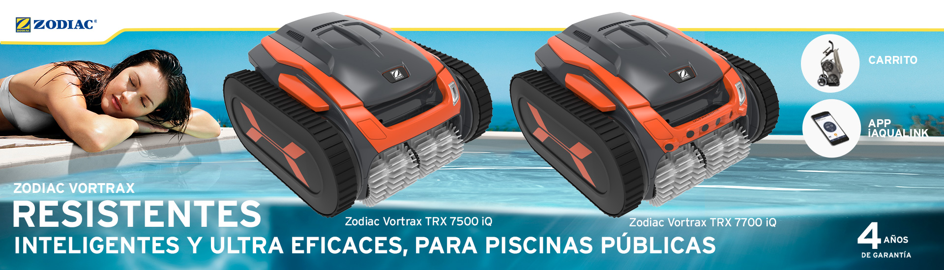 Zodiac Vortrax pool cleaners for public pools