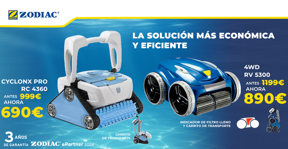 Limpiafondos Zodiac, robots automáticos para piscinas