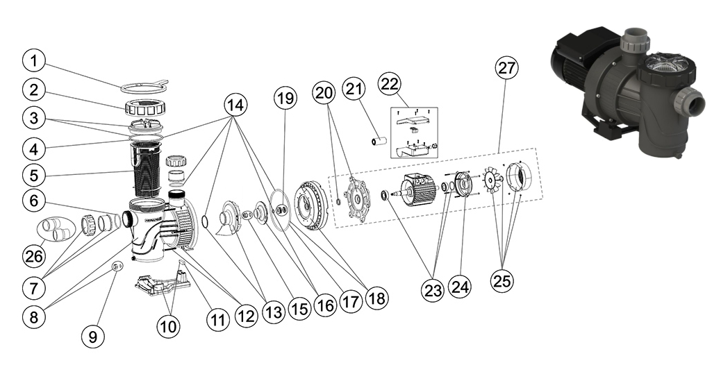 Recambios bomba Verdon ES AstralPool