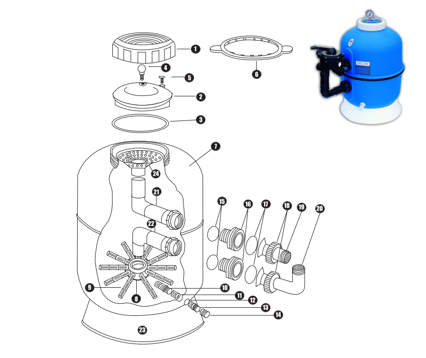 Recambios Filtro Piscina Ciclón QP